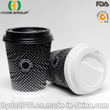 8 Oz Disposable Ripple Wall Paper Coffee Cup for Take-Away